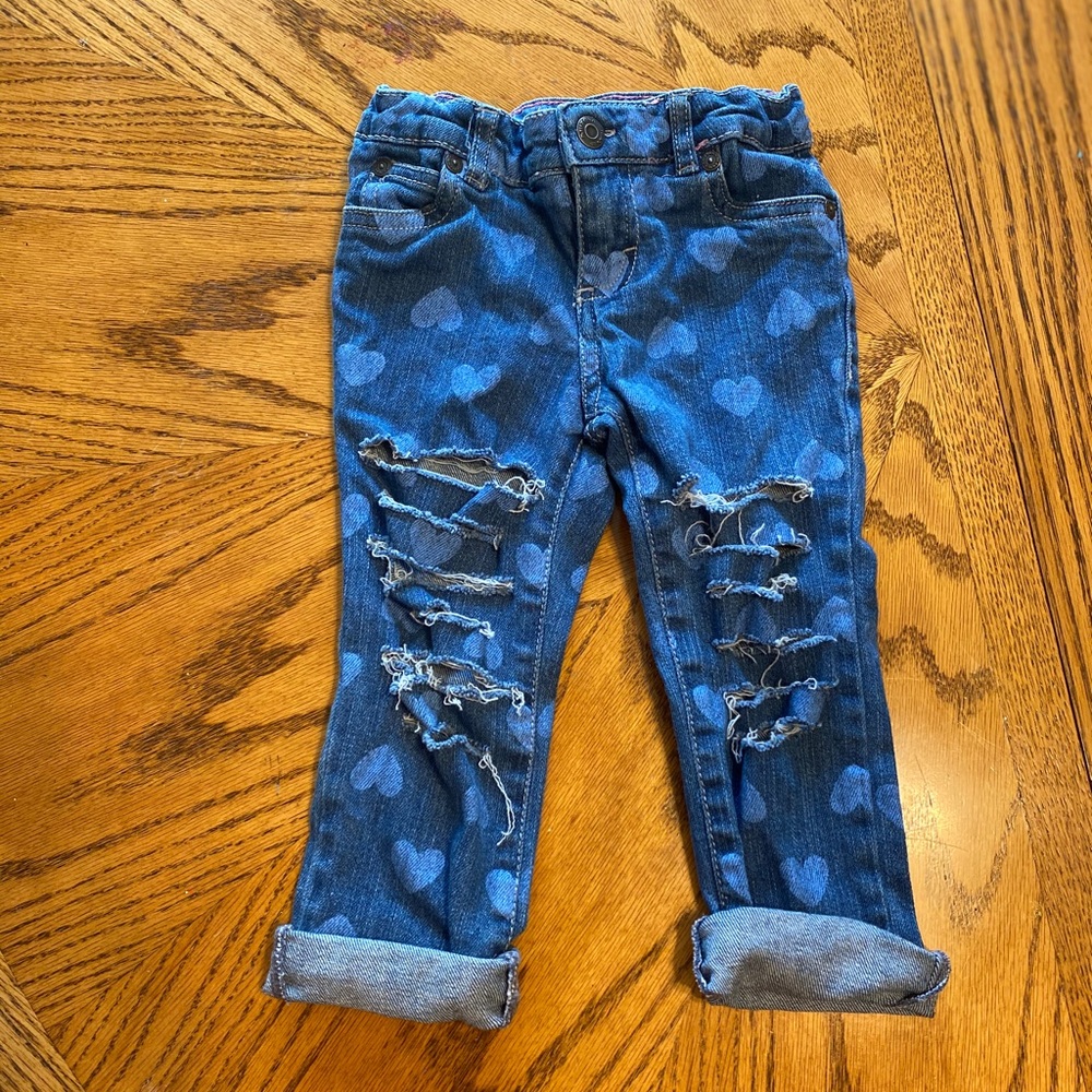 Toddler girls distressed jeans